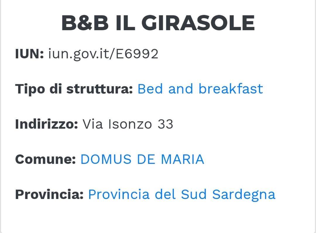 Il Girasole Domus De Maria Exterior foto